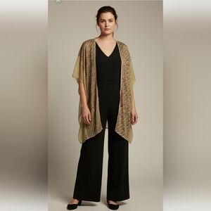 POL Lace & Crocher Open Front Duster Oversized Sz S NWOT MSRP $100